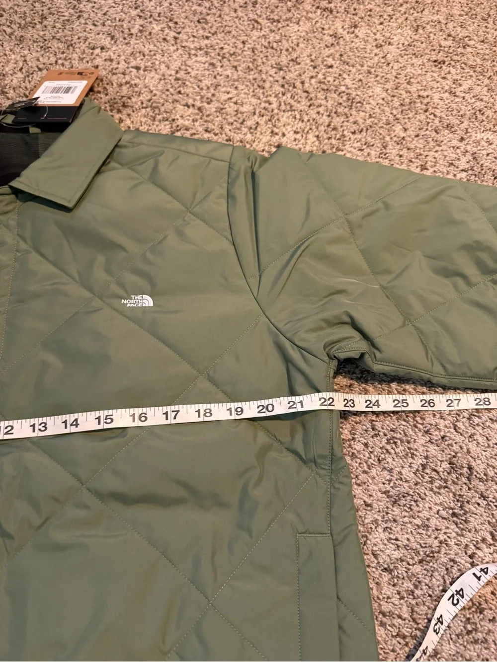 The North Face Men’s Afterburner Reversible Insulated Green Plaid Jacket- M